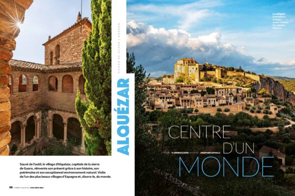 Publication reportage Alquezar Pyrénées Magazine, photos de Jonathan Cathala texte Florence Garès